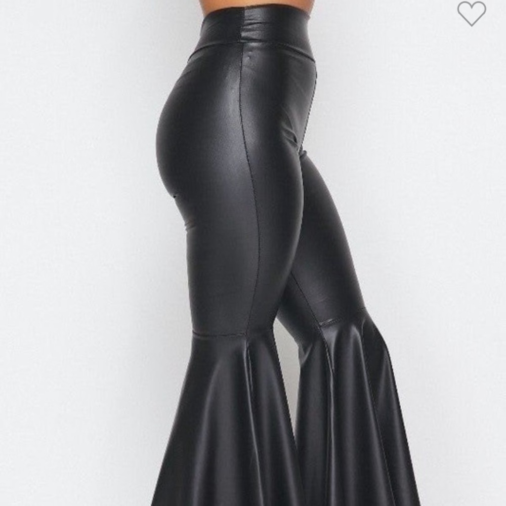COPY - Faux Leather Bell Bottoms